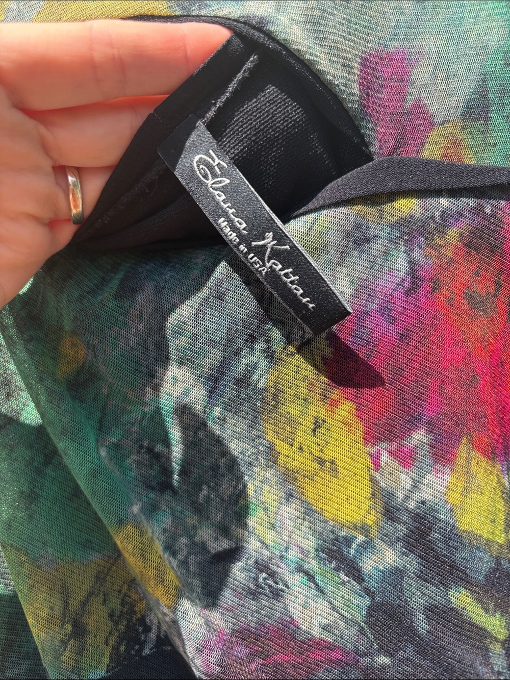 Elaine Ketterer Printed Midi Dress in Multicolor